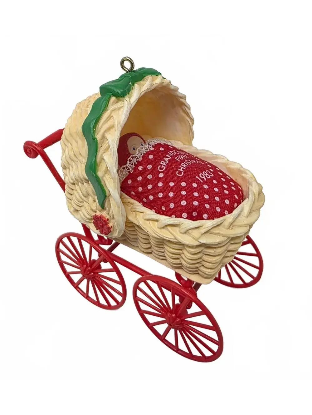 1983 Hallmark Grandchild's 1st Christmas Ornament Baby Carriage Boxed